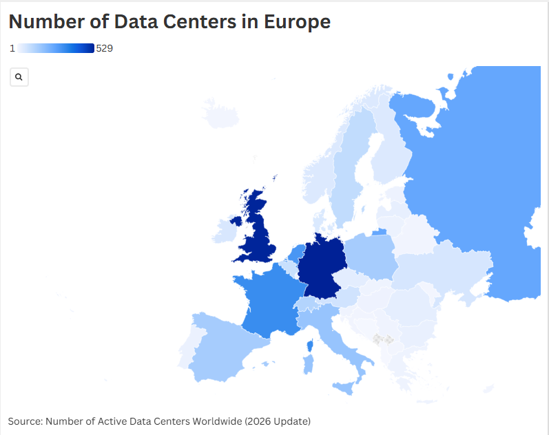 Количество действующих дата-центров в мире – [Обновлено: март 2026]